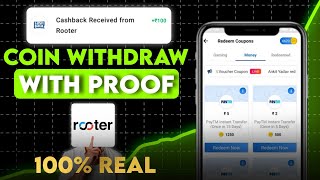 how to withdraw money from rooter app to Paytm wallet  Rooter app se paise kaise withdraw kare [upl. by Yenaffit]