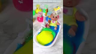 Satisfying with Unboxing amp Review Miniature Slime Bath Set Toys Video  ASMR Videos [upl. by Torrell98]