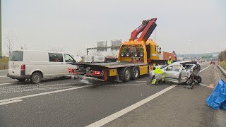 Wallisellen ZH Heftige Auffahrkollision auf A1 [upl. by Nauqal212]