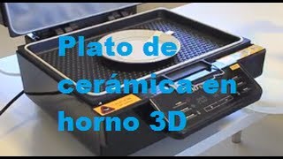 Cómo decorar un plato de cerámica con una foto en un horno 3D [upl. by Jair]