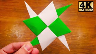 How To Make an Easy Paper Ninja Star Shuriken  Origami [upl. by Klement]