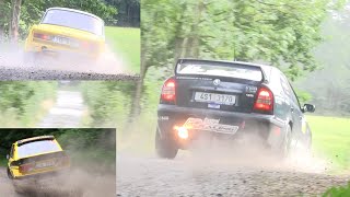 Rallye Železné Hory 2072024  Action and mistakes [upl. by Shimkus]