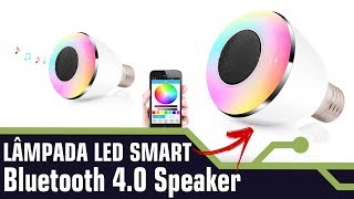 LÂMPADA LED QUE TOCA MÚSICA BLUETOOTH RGB [upl. by Nehgam]