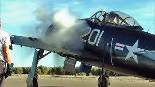 Grumman F8F Bearcat Flight Demonstration  MONSTER Pratt amp Whitney Radial Engine Sound [upl. by Atteram]