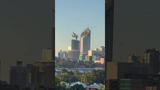 C17A Globemaster III Gliding through brisbane City 🥵😱 [upl. by Yennaiv304]