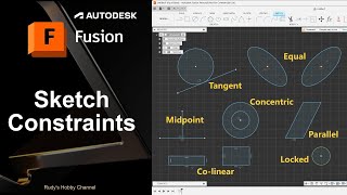 Autodesk Fusion 360 15 Sketch Constraints limit degrees of freedom [upl. by Adianes]