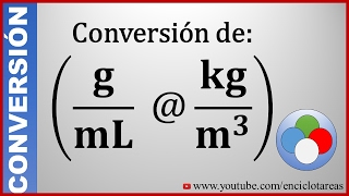 Convertir de gmL a kgm³  Conversión de unidad [upl. by Eidnalem580]