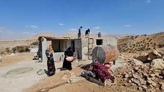 quotTeam work with Asghar in the mountains insulation of the roof of a nomadic house with Aboo [upl. by Nnayrrehs585]