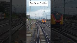 Abfahrt im Bahnhof Gießen Dieseltriebzug LINT 41  BR2648 führerstandsmitfahrt eisenbahn gießen [upl. by Emelina]