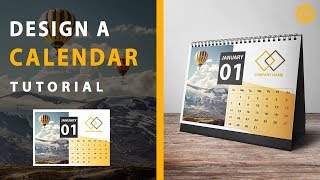 How to Create a Calendar  Desk calendar  Adobe Illustrator Tutorial [upl. by Priscella]