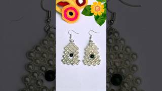 Diy handmade pearl earring shortvideo shortsviral trending jewellery [upl. by Latsirhc22]