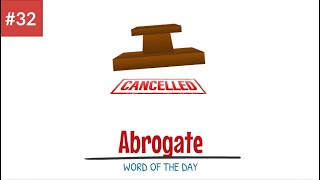 Abrogate Meaning with sentence examples  Daily used English Vocabulary  EngliMation [upl. by Lak]