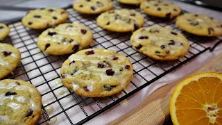 Orange Cranberry Cookies  Soft and Chewy [upl. by Leicester]