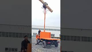 Rotating wood grabber vehicle grabber fourwheel drive agricultural vehicle dump truck one [upl. by Esinaej]