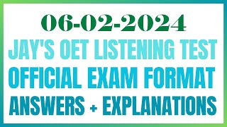 OET LISTENING TEST 06022024 oet oetexam oetnursing oetlisteningtest [upl. by Nediarb]