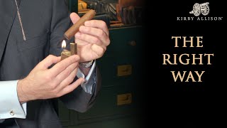 How To Properly Light A Cigar  With Davidoff of London [upl. by Einegue]