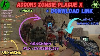 NEW CS 16  Addons Zombie Plague Mod  VIPKNIFE  DOWNLOAD LINK  NEW 2024 [upl. by Lehcear]