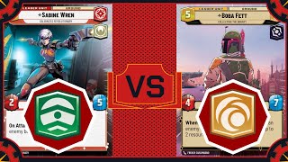 Sabine Wren VS Boba Fett Commentary  Gameplay  SWU [upl. by Martsen712]