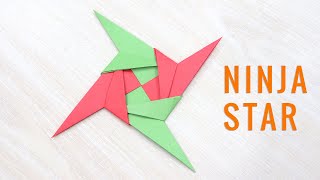 How to Make a Paper Ninja Star  Origami Ninja Star Easy [upl. by Emina173]