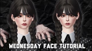 Wednesday Face Tutorial🖤👻 Zepeto ZEPETO face tutorial [upl. by Albin]