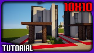 Minecraft Casa Moderna 10x10  Tutorial de Construcción  Duxorethey [upl. by Netneuq]