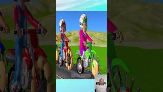 Troll Game  Scary Teacher 3D Motorbike Wheel Wood Saw vs Hard or Easy Challenge Miss T Win shorts [upl. by Hacker547]