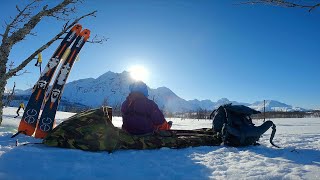 Bivy  Eat Sleep Ski Solo day in Lyngen Alps Norway [upl. by Ahsaret]