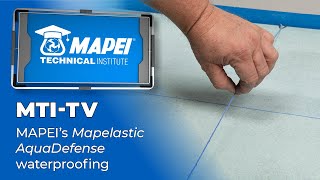 MTITV  MAPEI’s Mapelastic AquaDefense waterproofing [upl. by Pascale]