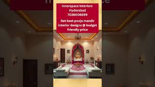 Innerspace Interiors Hyderabad Get best pooja mandir interior designs  budget friendly price [upl. by Eixela]