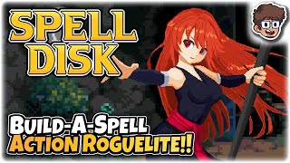 AWESOME BuildaSpell Action Roguelite  Lets Try Spell Disk [upl. by Ahtanamas336]