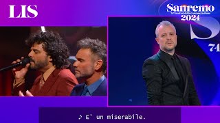 LIS Sanremo 2024  Renga e Nek cantano Pazzo di te [upl. by Kavita]