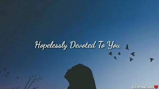 Rex Orange County  Hopelessly Devoted To You Lyrics Video [upl. by Sherrie]