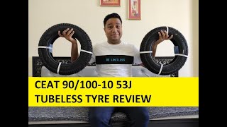 CEAT MILAGE 90100  10 53J Tubeless Scooter Tyre  Review and Unboxing  BEST TYRE FOR INDIAN ROADS [upl. by Drusilla]