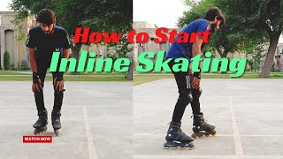 How to start inline skating1st steps on inline skatingRoller skating for beginnersBasics 01 [upl. by Aenea933]