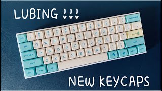 Lubing Switches  Change of Keycaps Sound Test [upl. by Marinna]