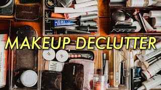 DECLUTTERING MY ENTIRE MAKEUP COLLECTION  huge makeup declutter amp getting rid of my makeup 2020 💄 [upl. by Brindle]