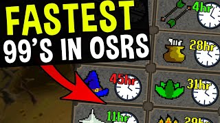 What are the Fastest Lvl 99s in Oldschool Runescape OSRS [upl. by Petrick]