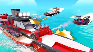 2 Boats vs 1 OVERPOWERED BATTLESHIP [upl. by Tiffany]