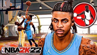 NEW JA MORANT BUILD is UNSTOPPABLE in NBA 2K22  BEST SLASHING PLAYMAKER BUILD [upl. by Fidelia927]