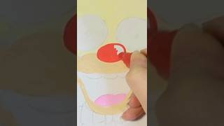 Drawing Krusty the Clown The Simpsons shorts art [upl. by Eenyaj]