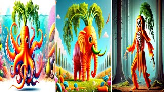 Beast Hybrid Animals Ai Magic Animals Mutant Carrot Carrot And Other Animals [upl. by Sone671]