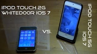 iPod Touch 2g Whited00r iOS 7 vs iPod Touch 5g iOS 7 Speed Test [upl. by Naujad]