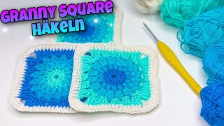 Super einfaches Granny Square  Häkeln  für Kissen  Decken und mehr [upl. by Noral]