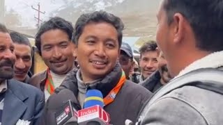 Jamyang Tsering Namgyal Interaction with Media in Kargil [upl. by Iemaj]