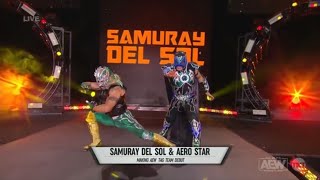 Aero Star and Samuray Del Sol Kalisto Debut Entrance  AEW Dynamite 110321 [upl. by Ardnala]