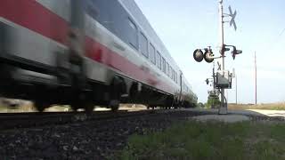 Amtrak Train 301Southbound at Towanda Illinois and The Century Mark [upl. by Northrup]