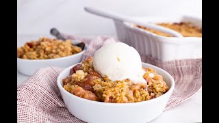 OldFashioned Rhubarb Crisp Recipe [upl. by Viridis770]