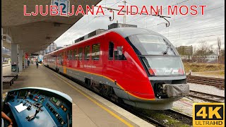 Cab Ride Ljubljana  Zidani Most 4K  Siemens Desiro  Führestandmitsfahrt [upl. by Irollam]