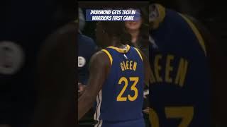 Draymond Green gets Tech in warriors first game warriors nba explore views short [upl. by Ynnol900]