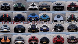 NO DOWNHILL NO HYPERBOOST  A STRAIGHT PURE ROAD  THE TRUE TOP SPEED OF HYPERCARS  FORZA HORIZON 5 [upl. by Licha]